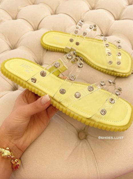 sandália rasteira lust shoes daphne lemon 82511