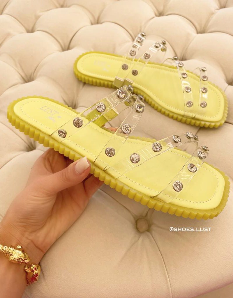 sandália rasteira lust shoes daphne lemon 82511