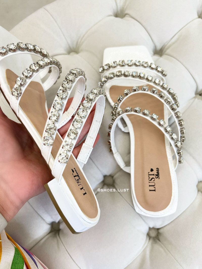 sandália rasteira lust shoes elegance white 82553