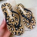 chinelo colcci animal print bege 82435