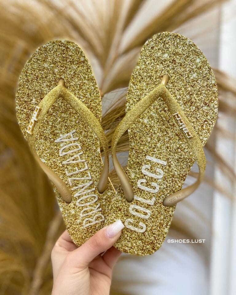chinelo colcci glitter ouro 82449 chinelo colcci glitter ouro 82449
