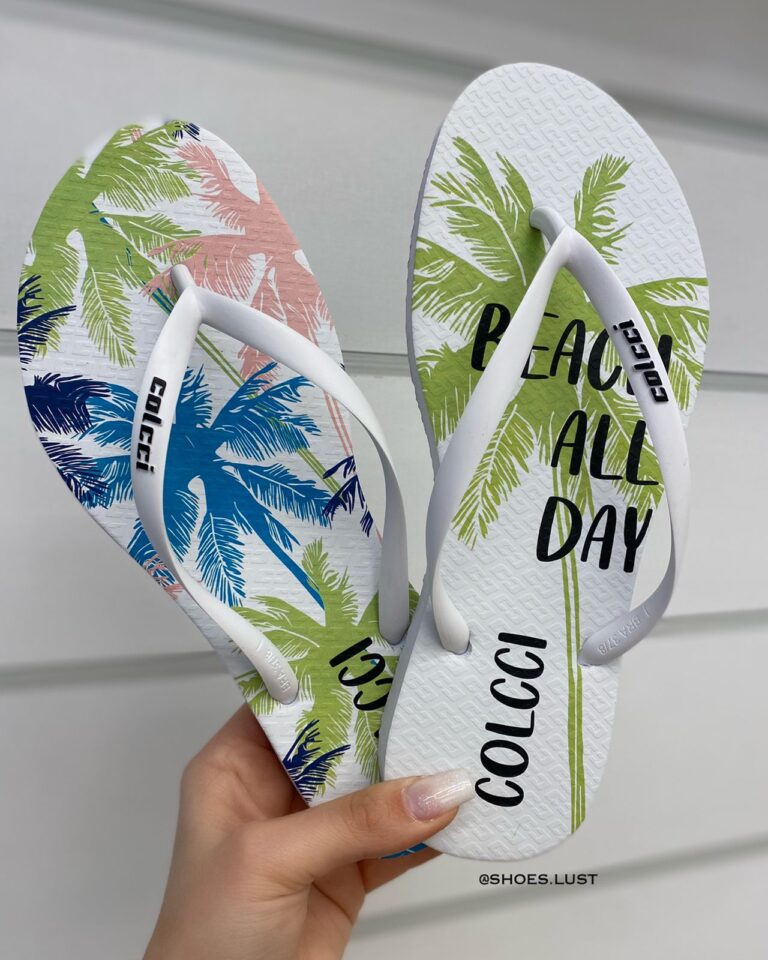 chinelo colcci palms branco 82426