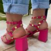 sandália salto bloco lust shoes patrícia pink 82550