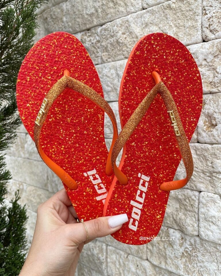 chinelo colcci fashion laranja 82984