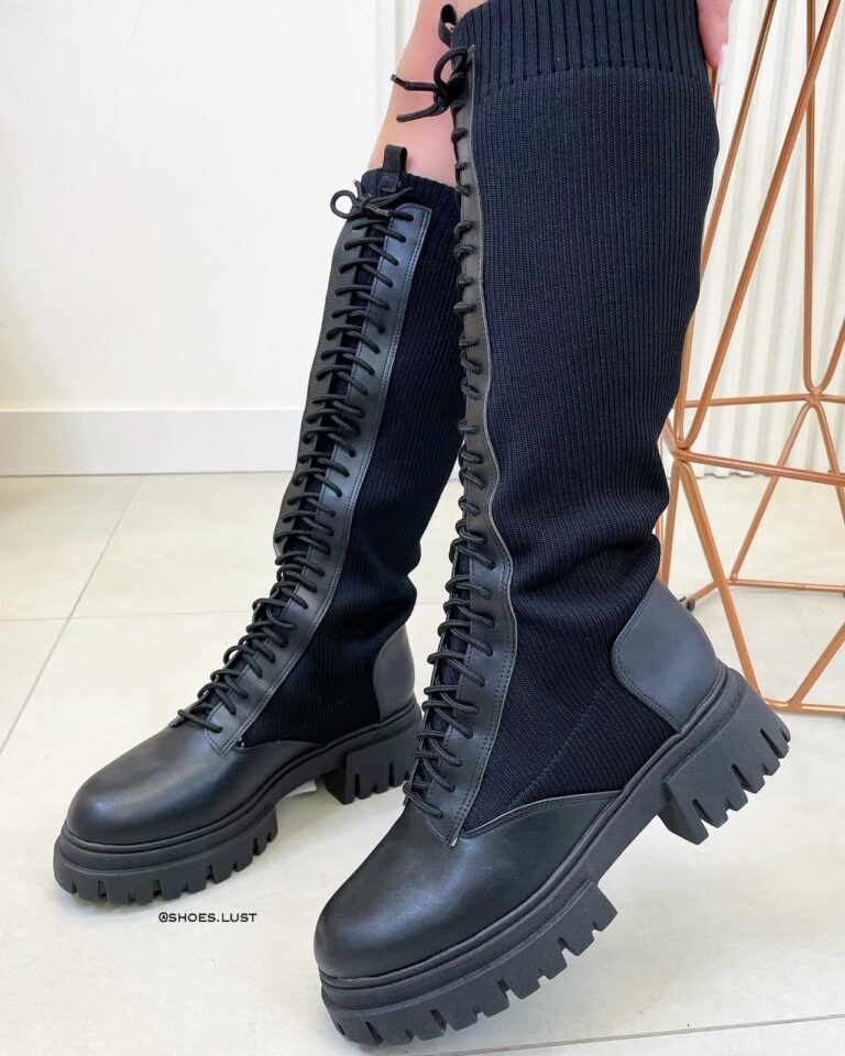 coturno lust shoes cano longo nanda black 83305 coturno lust shoes cano longo nanda black 83305