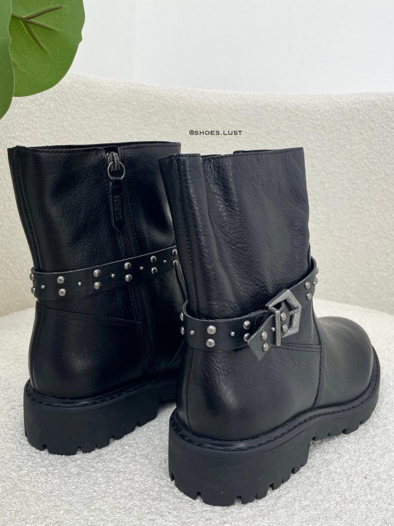 coturno couro julia black 83447 coturno couro julia black 83447