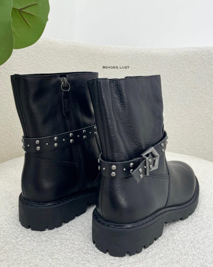 coturno couro julia black 83447 coturno couro julia black 83447