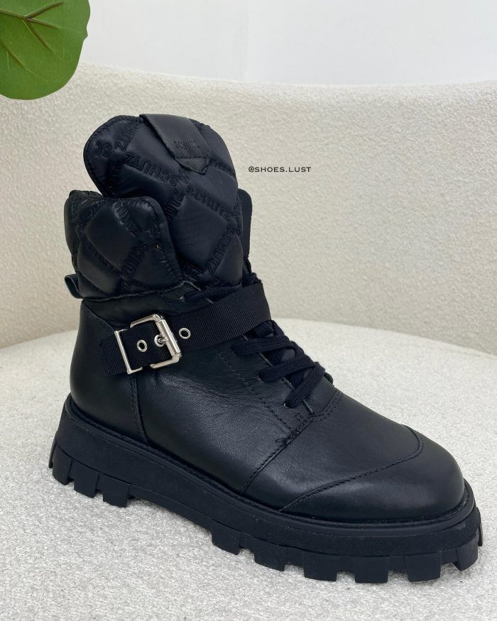 coturno couro rebeca black 1720