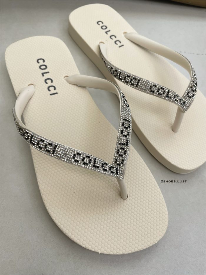 chinelo colcci pandora black logo strass 385665140 chinelo colcci pandora black logo strass 385665140