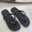 chinelo colcci pandora black logo strass 385665140