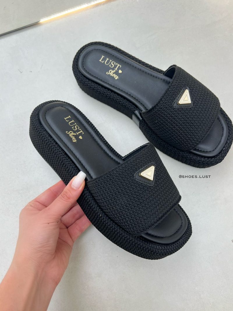 flatform laura tecido bordado black 86067 (cópia)