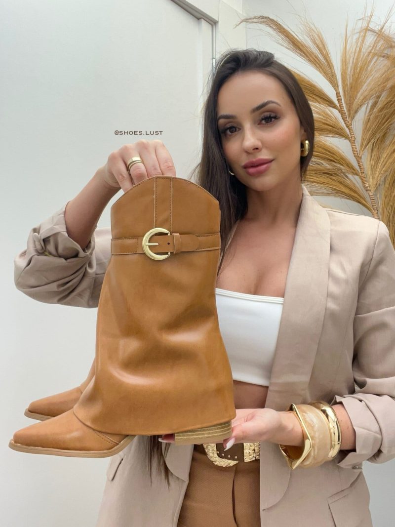 bota cano longo lust shoes thais bege 385664590