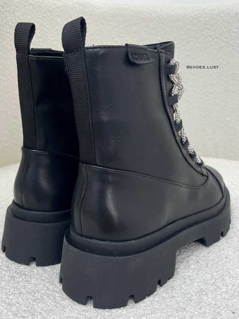 coturno couro kaline black/strass 83523 coturno couro kaline black/strass 83523