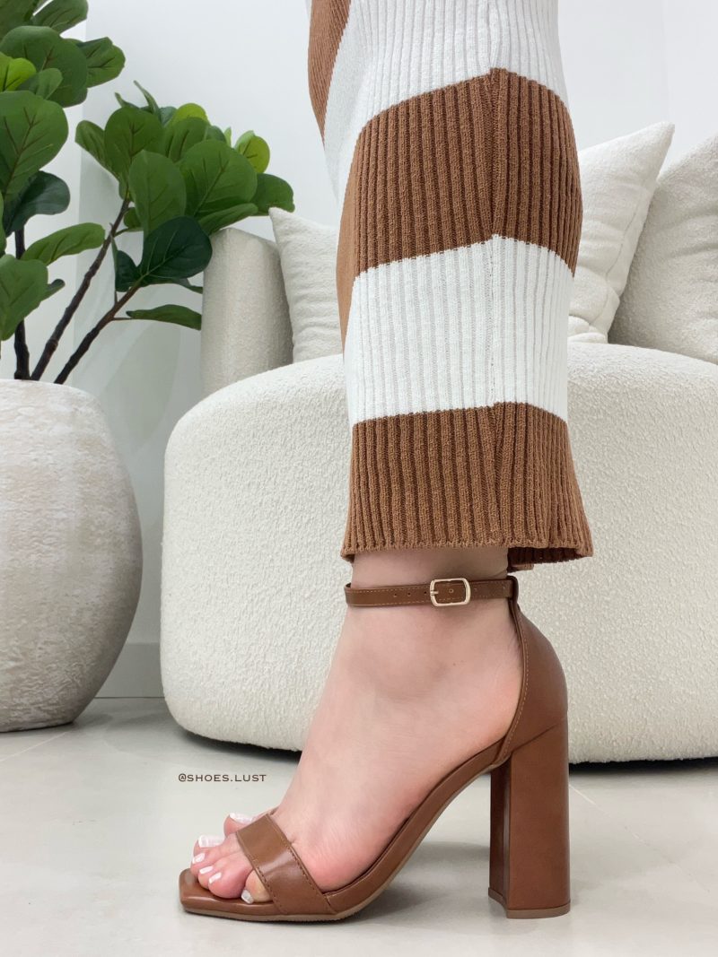 sandalia lust shoes marina salto bloco marrom 105949