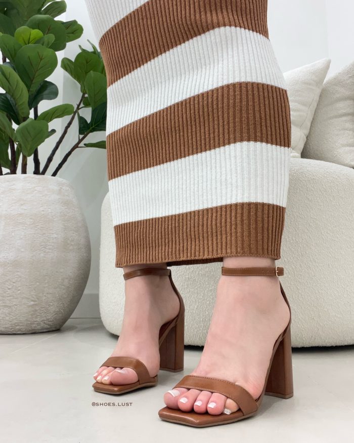 sandalia lust shoes marina salto bloco marrom 105949