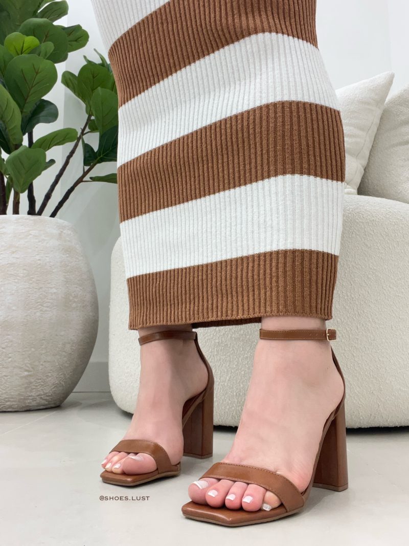 sandalia lust shoes marina salto bloco marrom 105949