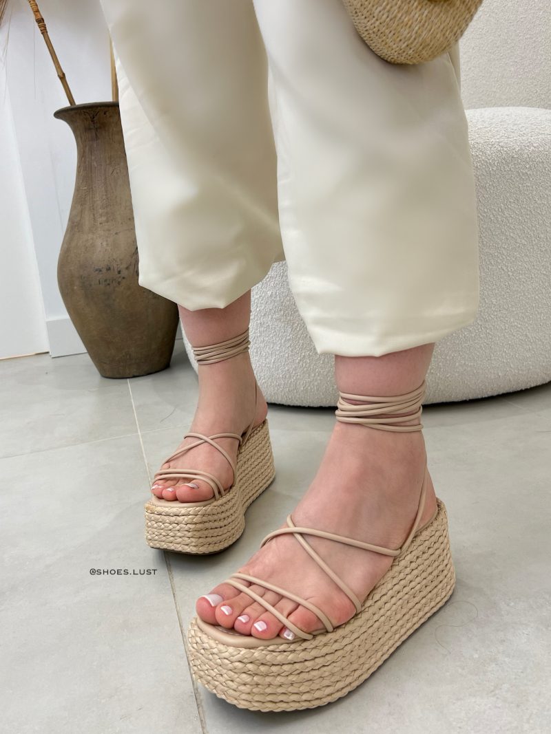 plataforma lust shoes amélia nude 105358