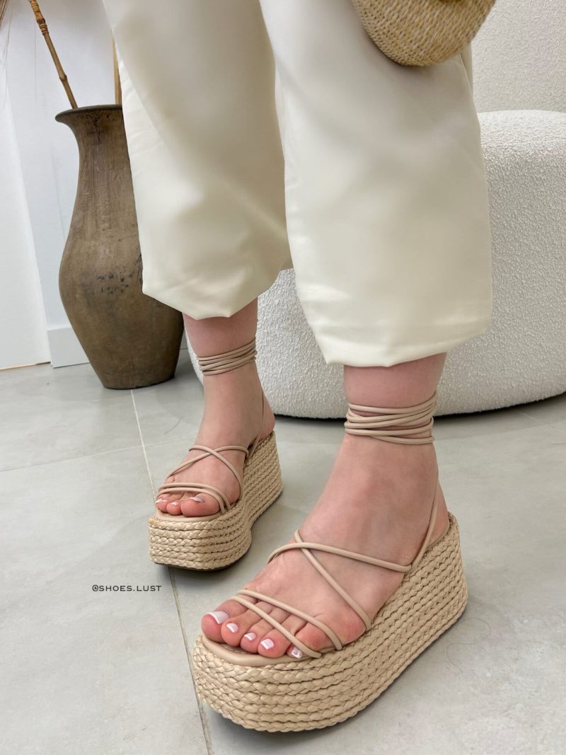 plataforma lust shoes amélia nude 105358