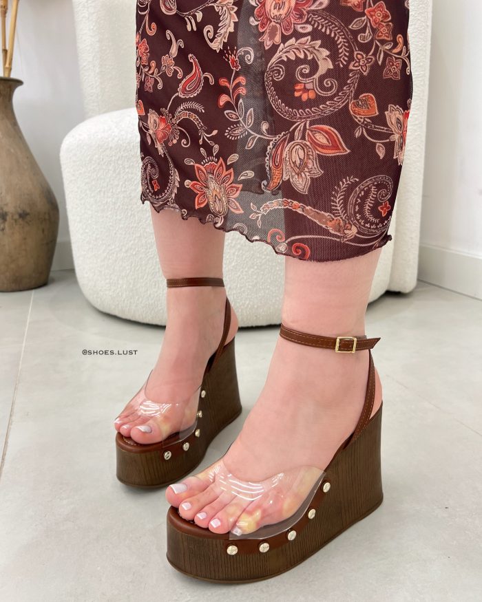 anabela lust shoes diana marrom/vinil 