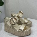 tamanco anabela lust shoes miami ouro ligth 116697