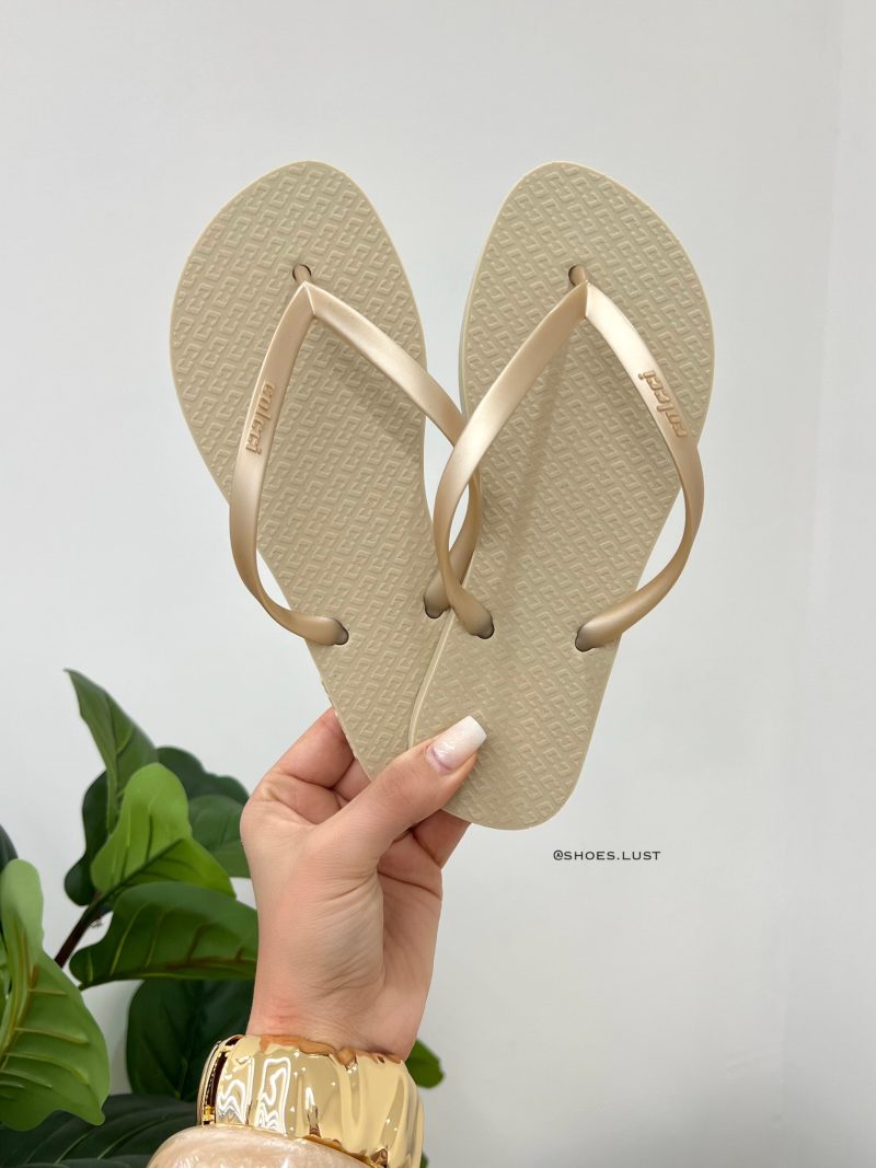 chinelo colcci ingrid bege/dourado 118162