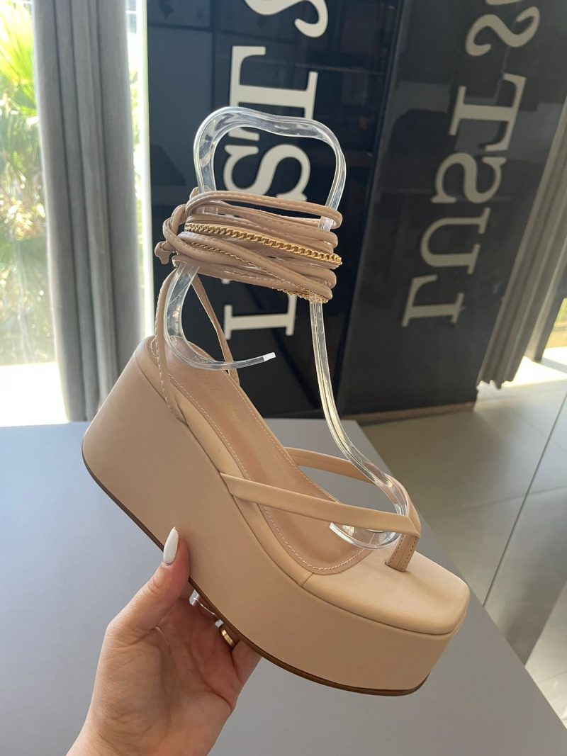 sandália lust shoes wanda nude 82848
