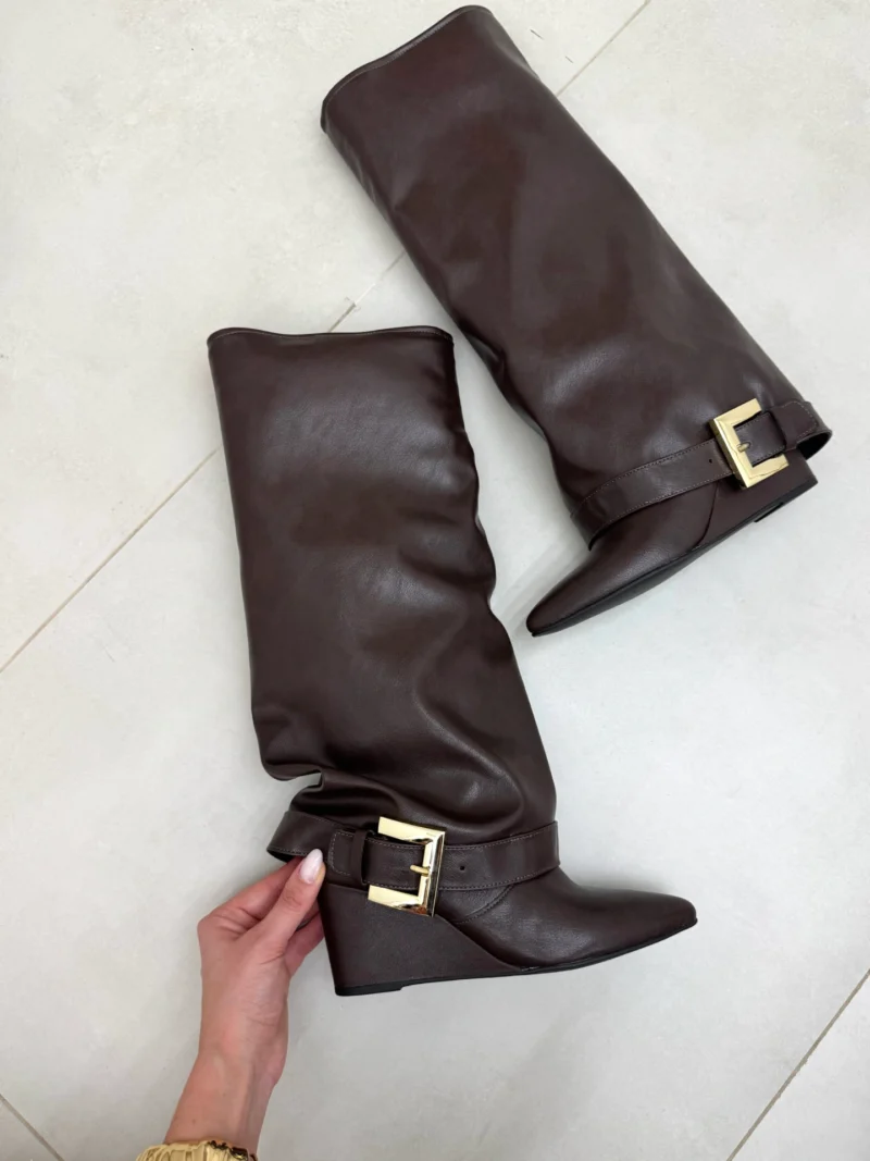 bota cano alto lust shoes isis marrom café 129221