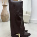 bota cano alto lust shoes isis marrom café 129221