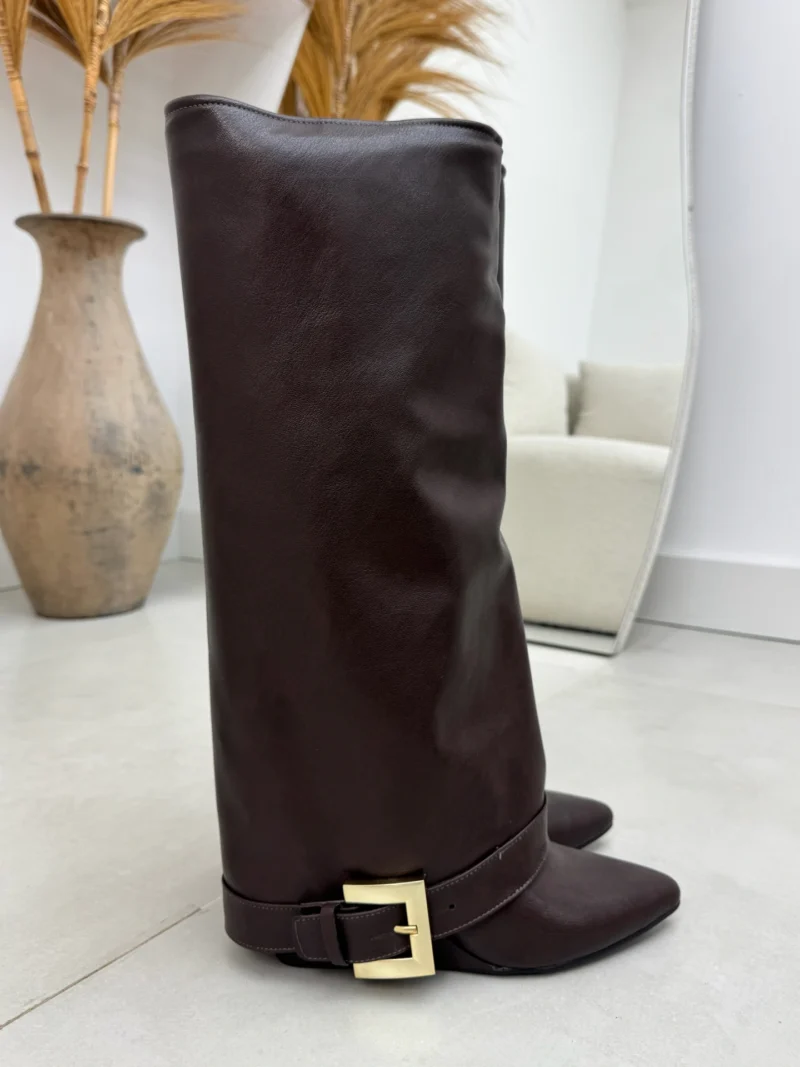 bota cano alto lust shoes isis marrom café 129221